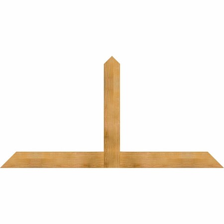 Ekena Millwork Portland Rough Sawn Timber Gable Bracket, Western Red Cedar, 84"W x 42"H x 2"D x 6"F, 12/12 Pitch GBW084X42X0206POR00RWR